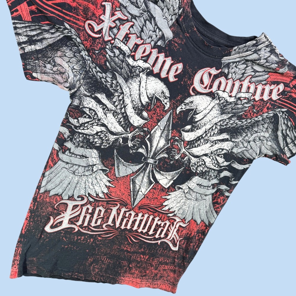 Xtreme Couture T Shirt Men S Black Red Eagle MMA Randy Couture The Natural